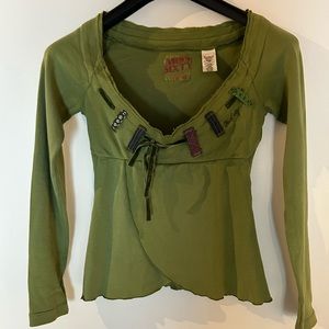 Miss Sixty green shirt. XSmall.